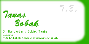 tamas bobak business card