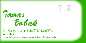 tamas bobak business card